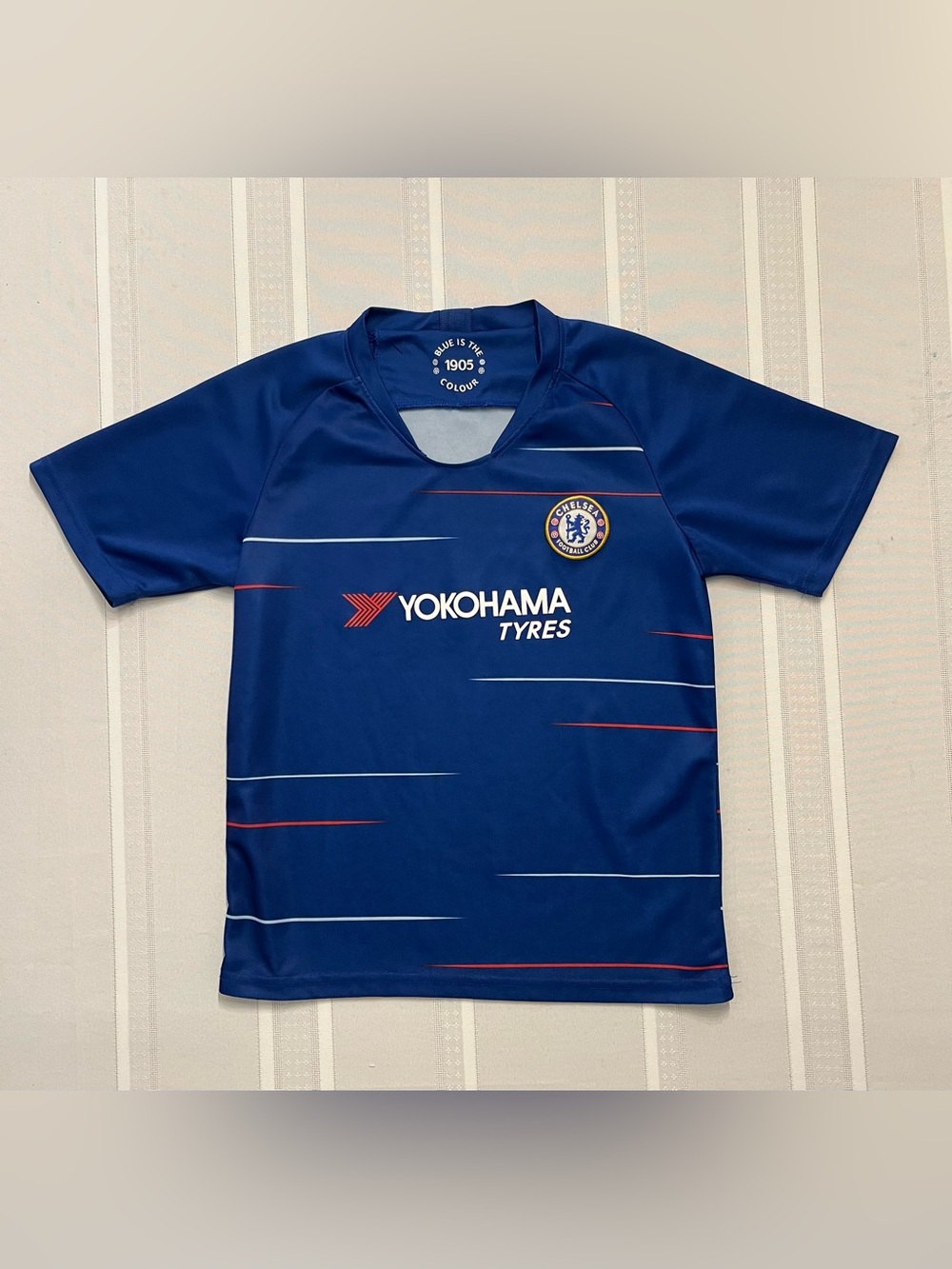 Chelsea Kids' Home Jersey - Blue with Yokohama Tyres Logo